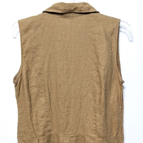 AMERICAN LIVING 100% Linen Button Midi Dress 14 - Picture 5 of 7